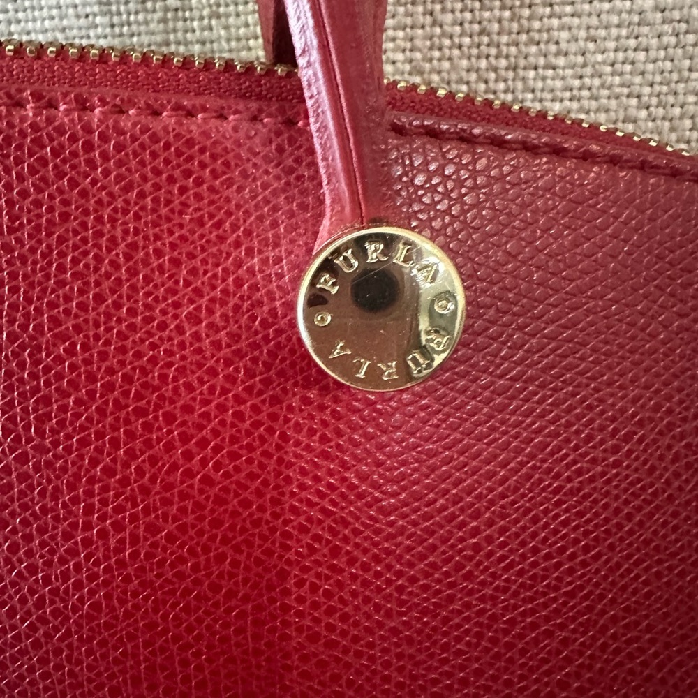 Furla Red Leather Shoulder Bag - Picture 6 of 12